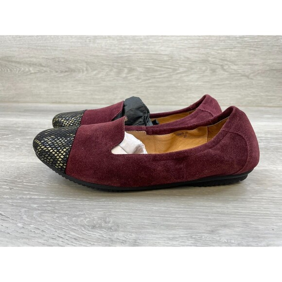 Josef Seibel Pippa 23 72923 Women's 6 Red Snake Embossed Cap Toe Moccasin Loafer - Picture 3 of 11